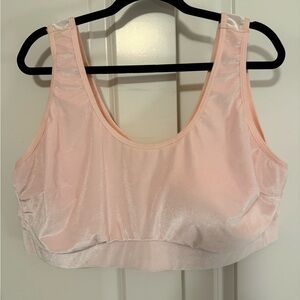 Elegant Pink Velvet Bralette